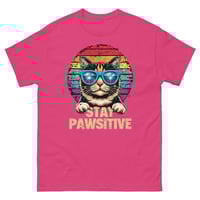 Image 11 of Stay Pawsitive Cat Shirt – Funny Retro Cat Graphic Unisex T-Shirt | Cute Positive Cat Lover Tee