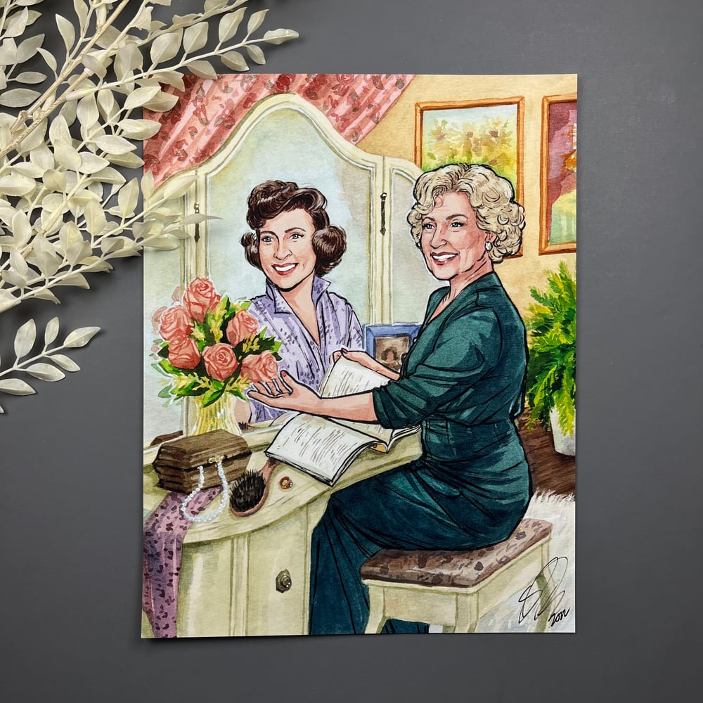 "The Friend" Betty White Signed Watercolor Print