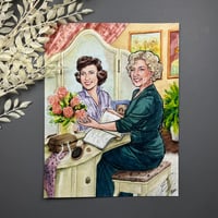 Image 1 of "The Friend" Betty White Signed Watercolor Print