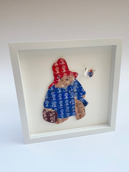 World Book Day - Large Paddington with white stamp butterfly 