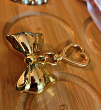 Gold Bow Keychain