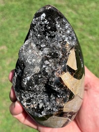 Image 15 of Septarian Nodule Polished Freeform With Calcite Inclusions| Madagascar #2892