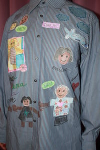 Image 4 of SHIRT «  LA CHEMISE DE PAPA »  GREY BLUE COLLAGE 👕