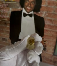 Image 2 of Michael Jackson Off The Wall Album Cover Enamel Pin 