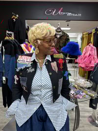 LOVE WINS CUSTOM CROP BLAZER