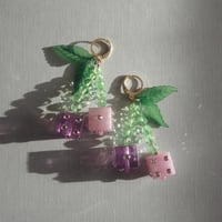 Lilac Ube dice earrings