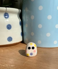 Image 7 of Speckled Pastel Polka Dot Mini Egg Guy (Small) Standing Decoration
