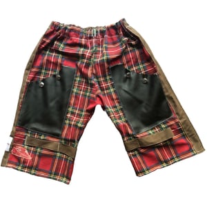 Image of Nwn- GroundsKeepR Oversized punk Shorts in Red Plaid