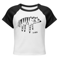 Image 4 of Women’s micro rib raglan baby zebra 