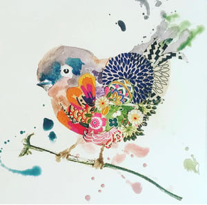 Image of Take Home Self Care Art Pack | Collage Bird