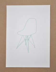 Image of Eames® Molded Plastic Side Chair Postcard