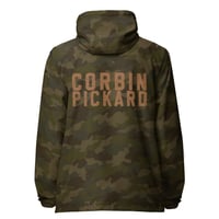 Image 3 of Corbin Pickard Camo Brown Unisex lightweight zip up windbreaker