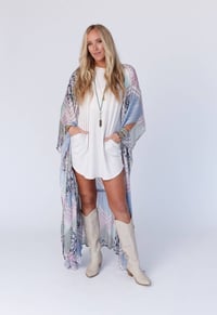 Image 1 of Patchwork Tapestry Free Flow Duster Kimono