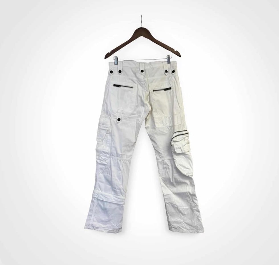 Image of FW07 Dolce & Gabbana White Multi Pocket Cargos