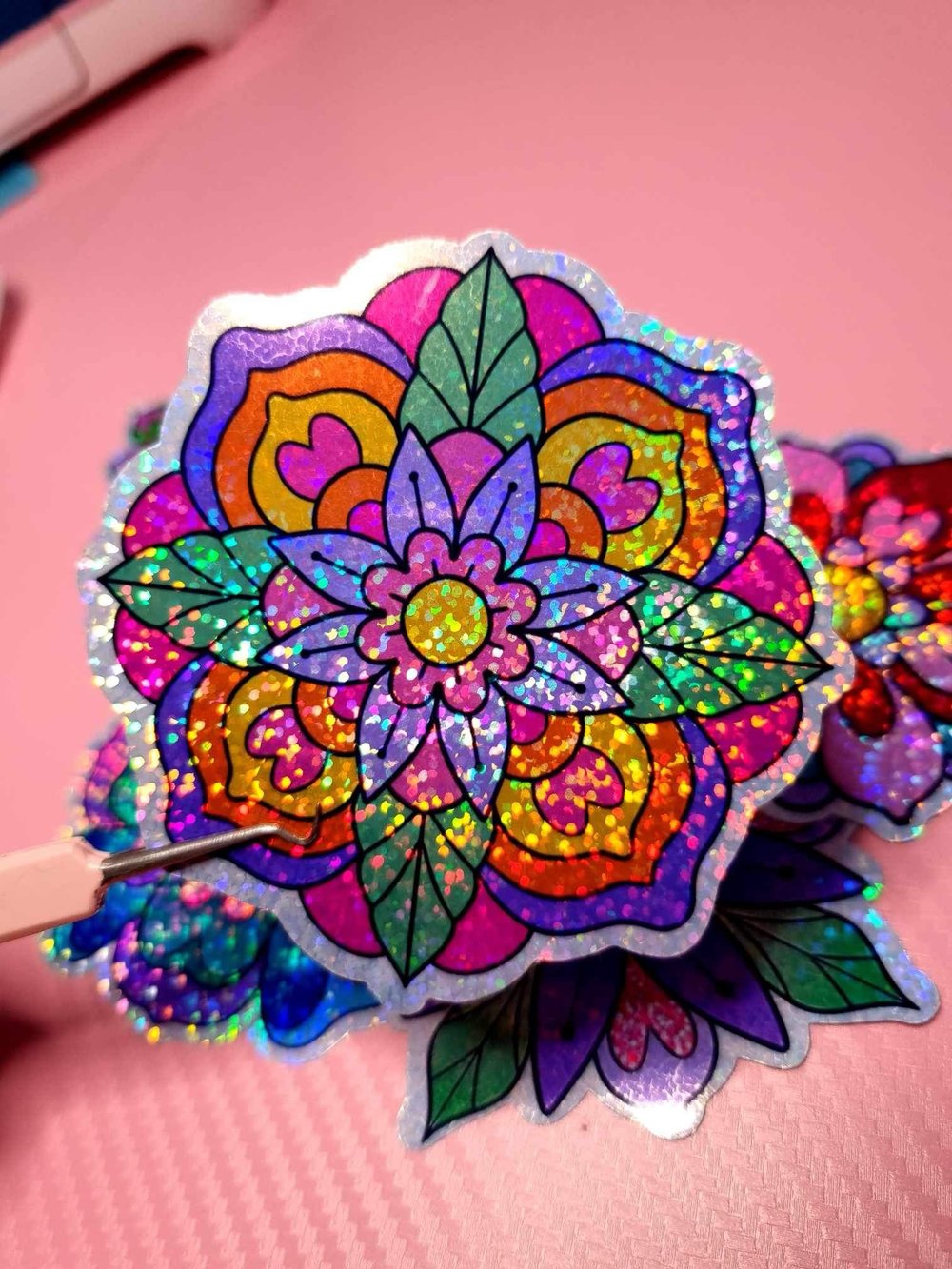 Bgrade glitter mandala sicker pack