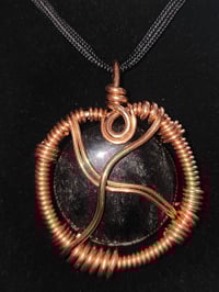 Silver Sheen Obsidian Pendant #5