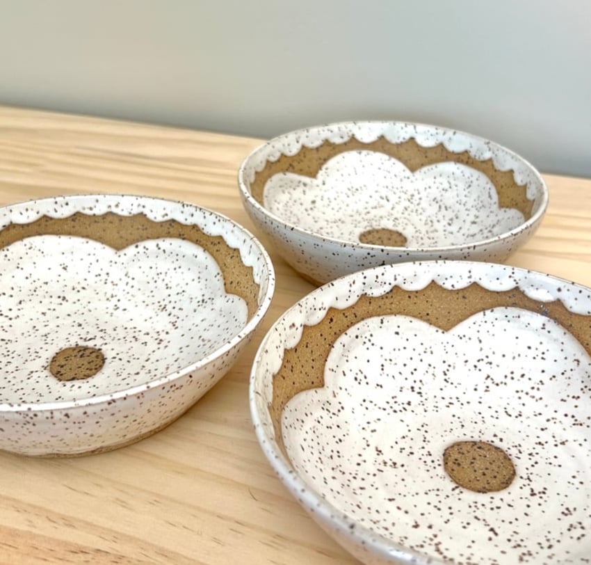 White Bloom Cereal Bowl