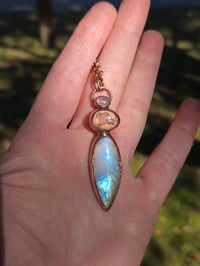 Image 2 of Electroformed Jelly opal necklace 12