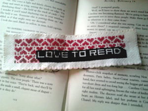 Image of Love to Read - Cross Stitch Bookmark Chart