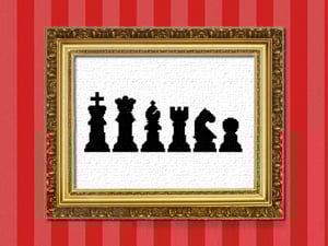 Image of Chess Pieces - Cross stitch Pattern PDF