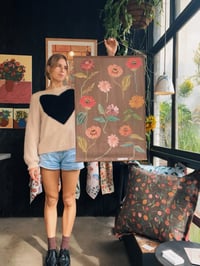 Image 1 of 'Zinny' Linen Wall Hanging