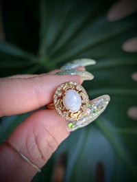 Image 2 of Fire Opal Filigree Ring