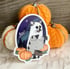 Boo! Ghost Raccoon Sticker Image 2