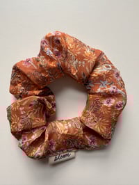 Image 2 of Terracotta floral scrunchie