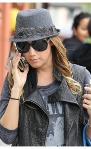 Image of Ashley Tisdale - Fedora w/Grey Feather Band