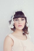 Image of Grace - Shoulder length bridal tulle veil trimmed with alencon lace