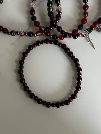 Image 5 of Deadly Damask Black and Maroon Tumbler Bracelet Stack