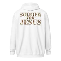 Image 4 of Soldier For Jesus Dark Unisex heavy blend zip hoodie