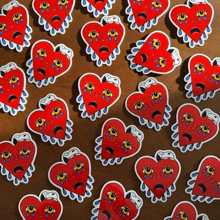 Crying Heart Sticker Image 2