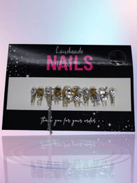 Image 1 of Millionaire Mindset - Handmade Press On Nails (Small)