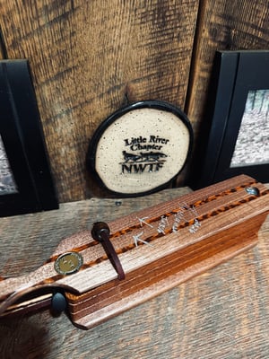 Image of Walnut/Mahogany with snakewood inlayed lid