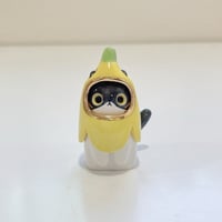 Image 1 of Tuxedo banana kitty ceramic figurine 