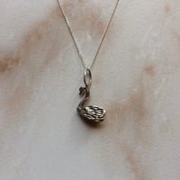 Image 4 of STERLING SILVER SWAN NECKLACE