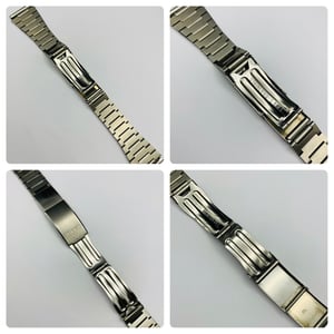 Image of Vintage 1970's Rado heavy duty stainless steel gents watch strap bracelet band,used,clean,21.5mm