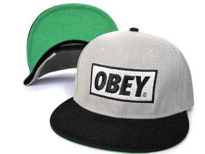 Grey store obey hat