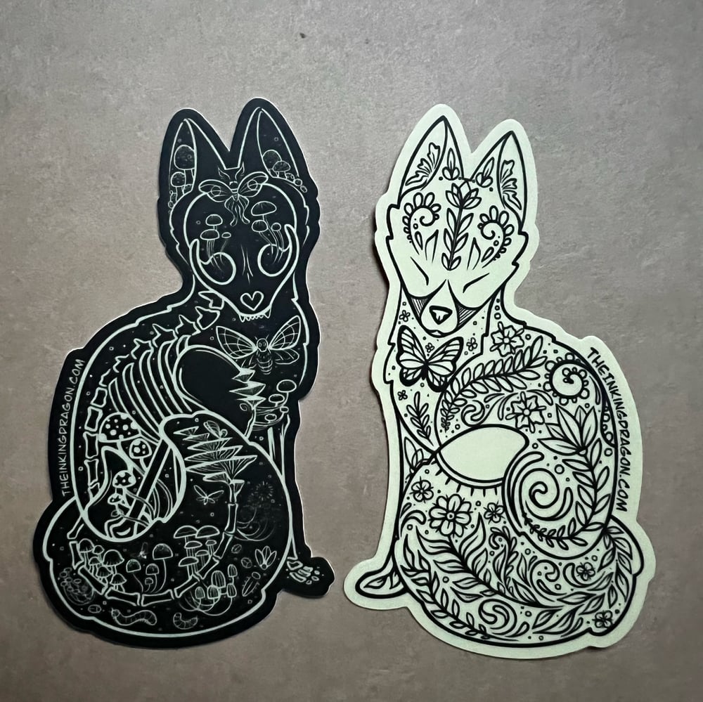 Image of Life/Death Fox Stickers -2pk