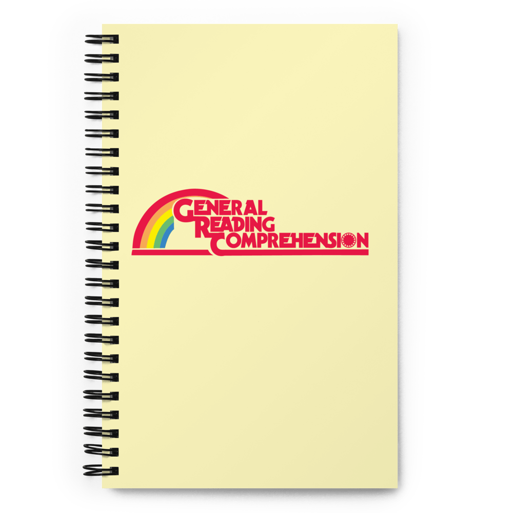 General Reading Comprehension Spiral notebook