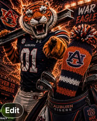 Image 1 of Auburn Tigers AU custom Golf Club Cover hand knit logo College football fan  gift