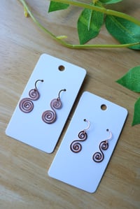 Image 1 of Copper Swirl ‘S’ Earrings