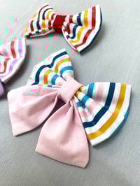 Image 2 of Cabana Beach Hut Stripe Bow Ties / Sailor Bows