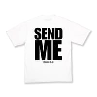 Image 2 of Send me tee white/black 
