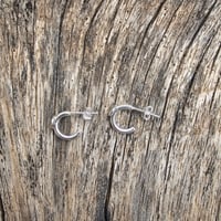 Image 2 of Diamond Hoop Silver