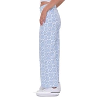 Image 4 of FOREVER 21 smiley face and floral print retro bell bottom jean pants 