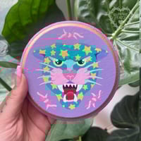 Image 1 of Blue Panther Painted Circle 
