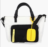 Image 1 of White & Black Satchel Bag