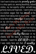Image of "I really lived" Quote by Majorie Hinckley (printable JPEG file)